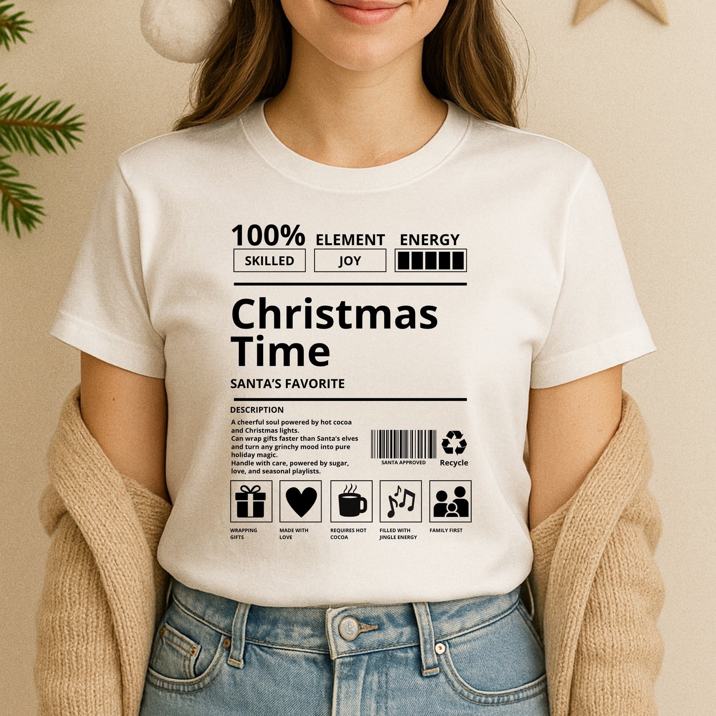 Custom Christmas Time Santa's Favorite t-shirt design - holiday apparel