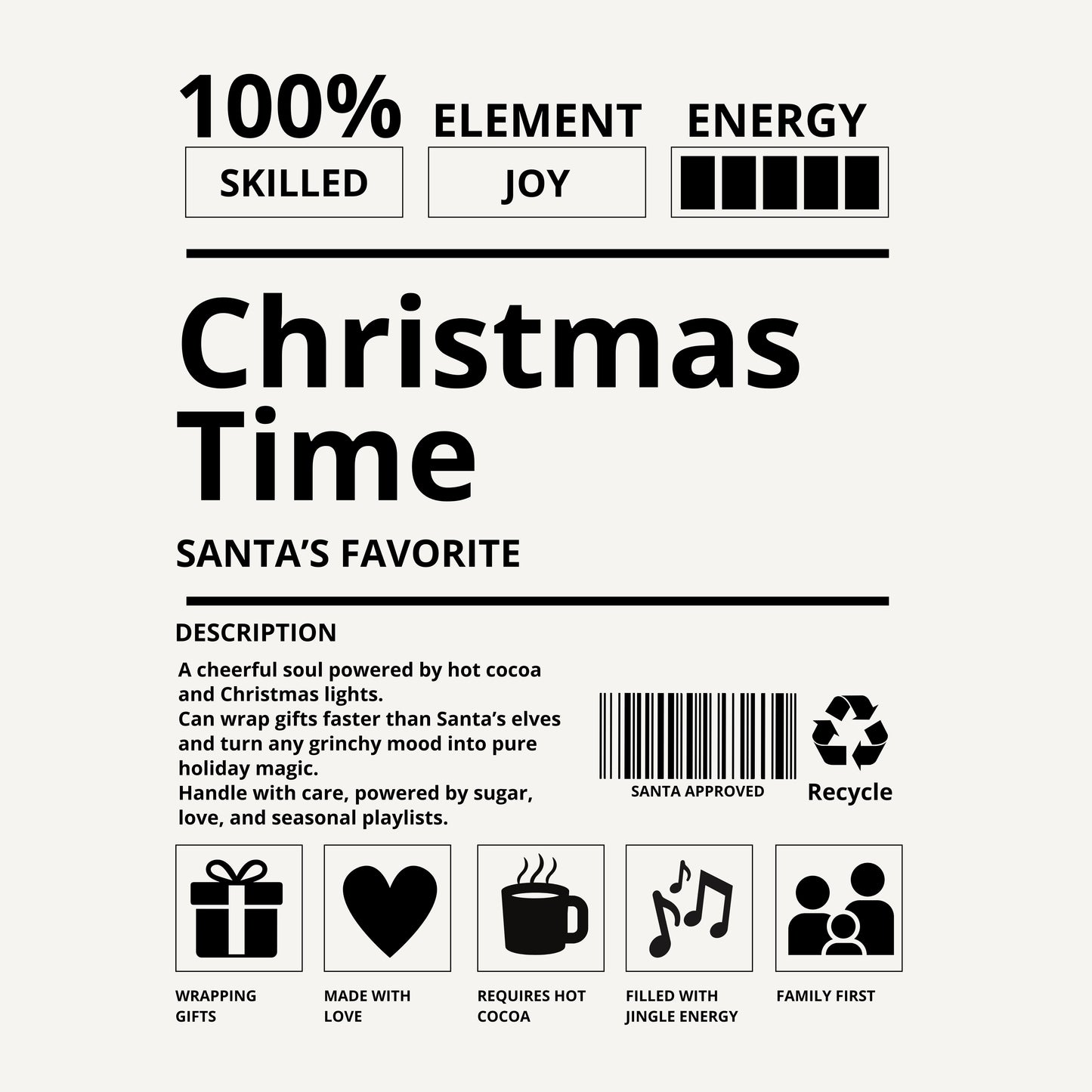 Christmas Time Santa's Favorite Unisex T-Shirt - Holiday Tee