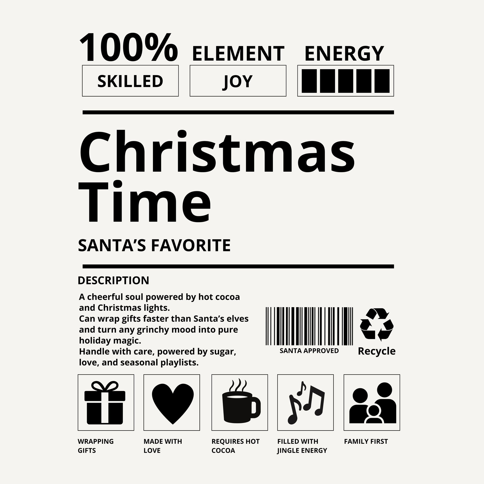 Christmas Time Santa's Favorite Unisex T-Shirt - Holiday Tee