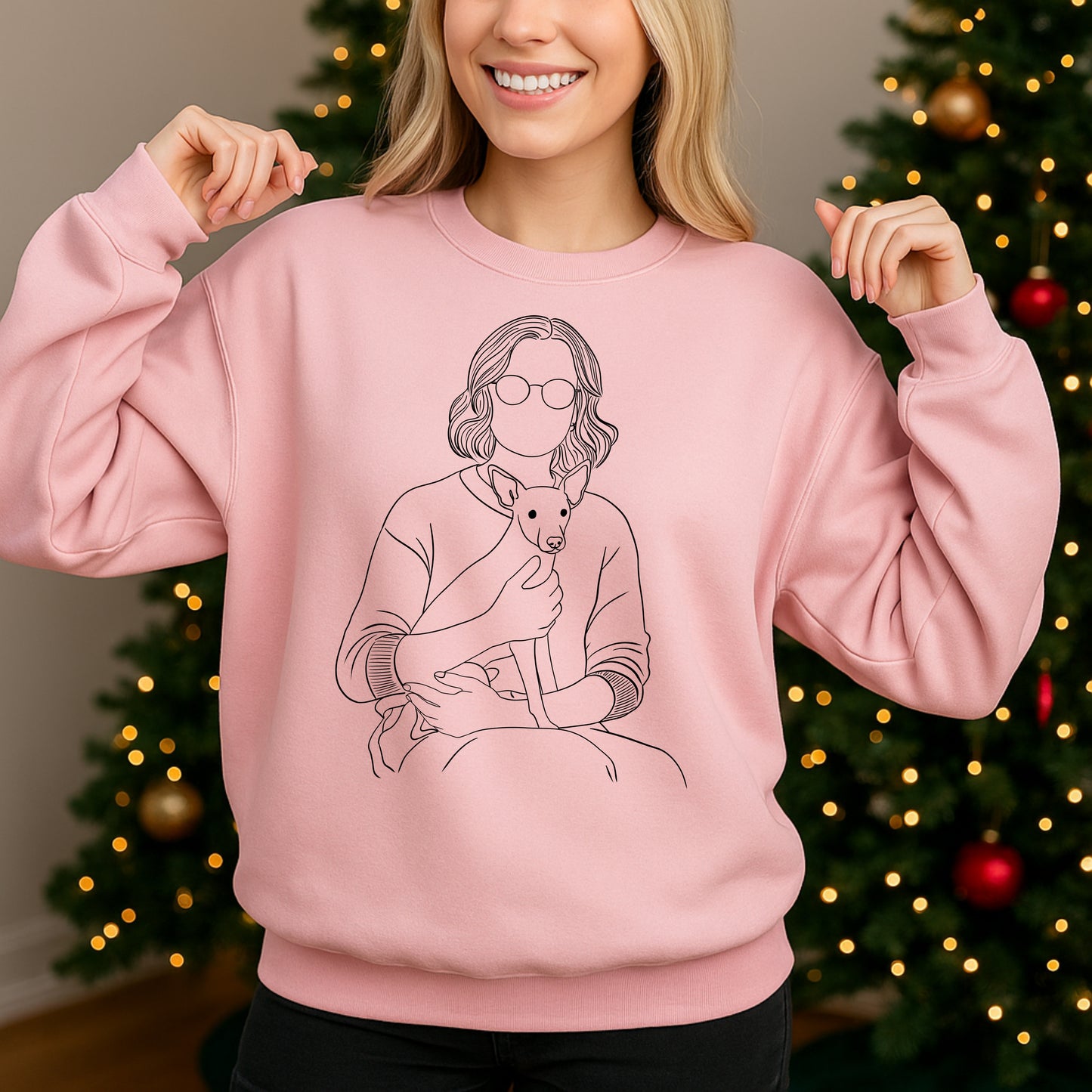 Custom Dog Portrait Sweatshirt - Personalized Family & Pet Unisex Hoodie