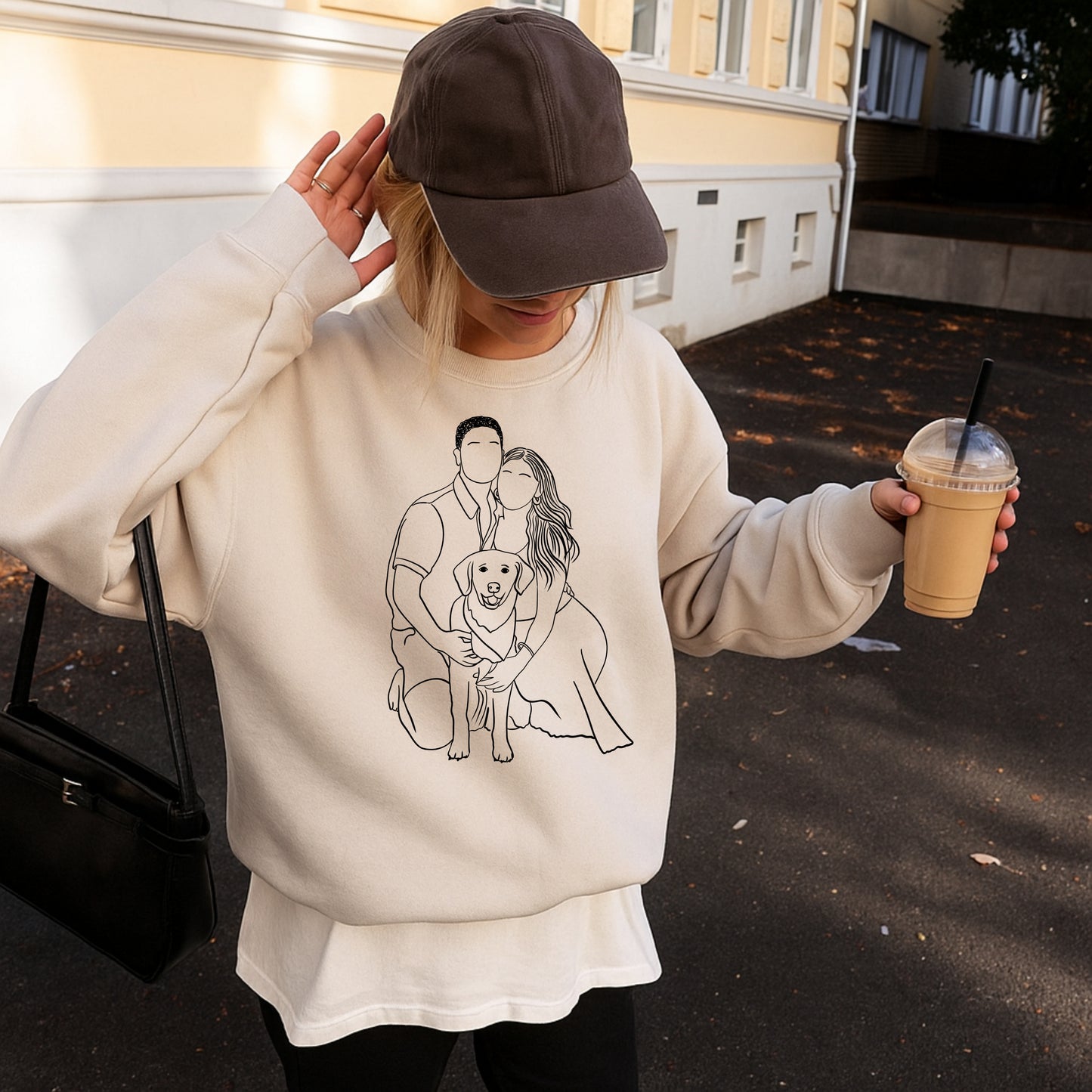 Custom Dog Portrait Sweatshirt - Personalized Family & Pet Unisex Hoodie