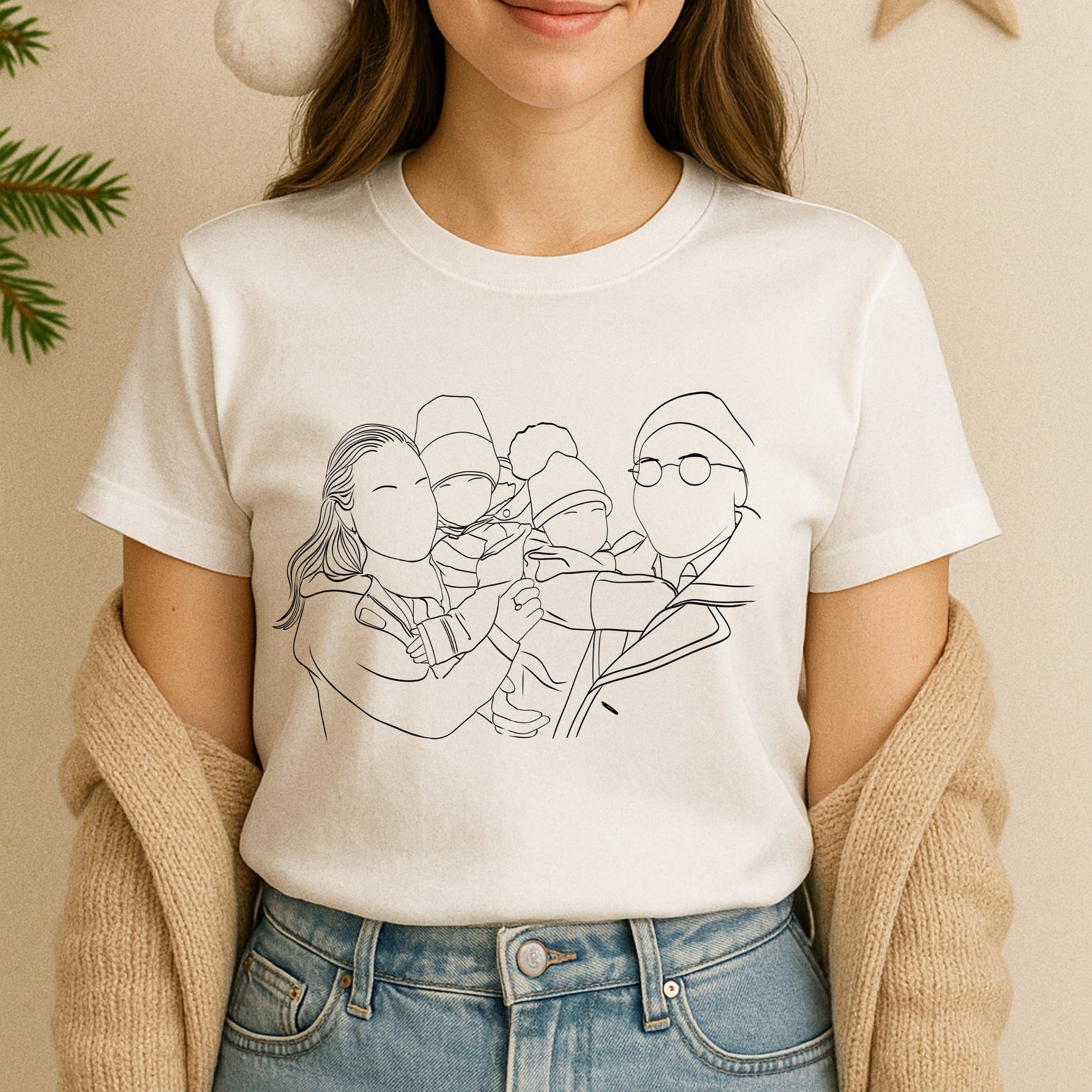 Faceless portrait t-shirt, custom minimalist art tee featuring personalized silhouette design,  perfect unique gift for couples and friends