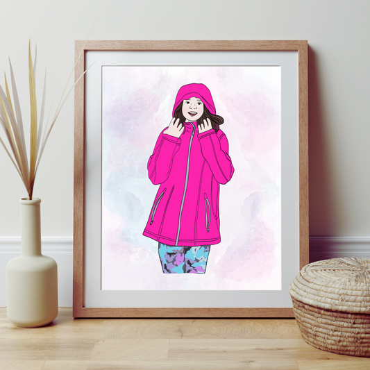 Custom Illustrated Portrait With Background