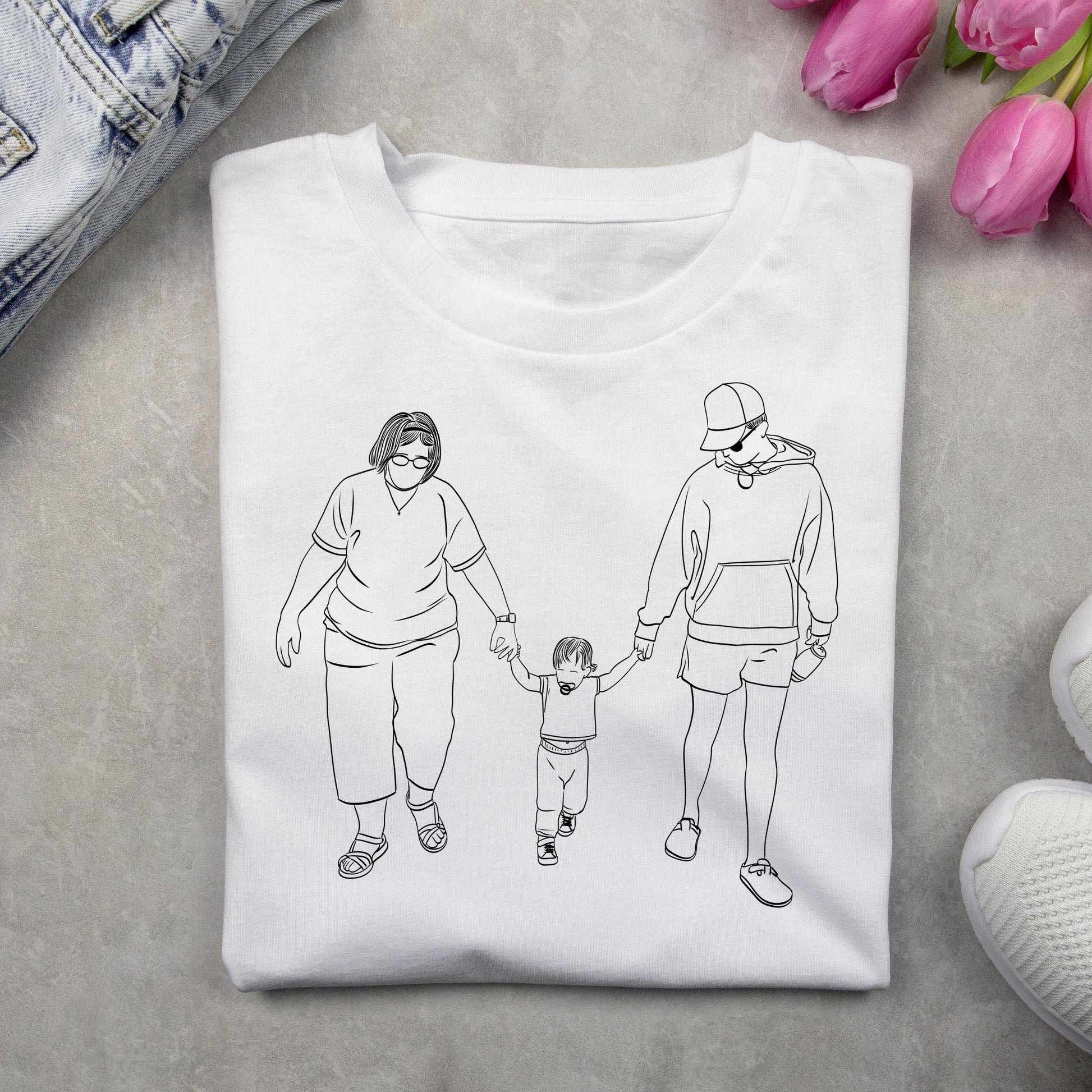 Faceless portrait t-shirt, custom minimalist art tee featuring personalized silhouette design,  perfect unique gift for couples and friends