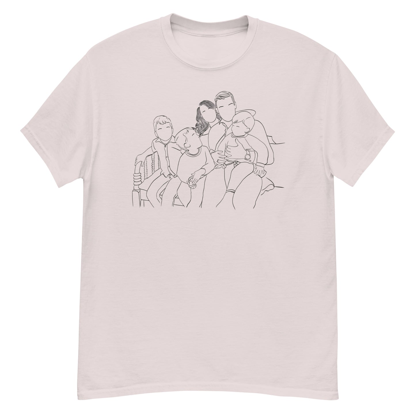 Faceless portrait t-shirt, custom minimalist art tee featuring personalized silhouette design,  perfect unique gift for couples and friends